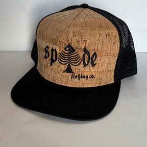 OTTO Black Mesh Trucker Hat Adjustable, Snapback, Breathable, Cork, Vintage